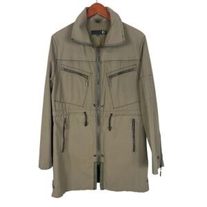 Just Cavalli Military Cargo Jacket Classic Y2K Designer Olive Green Men's Sz 40